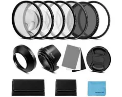 Filter Kit 4 Pieces (+1,+2,+4,+10) Macro Lens Set With Filter Pouch for Canon Nikon Sony Pentax Olympus Fuji DSLR Camera+Lens Cap, 49mm