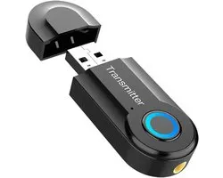 Jumalu Émetteur audio Bluetooth 5.0 – Adaptateur AUX vers Bluetooth pour TV, avion, ordinateur portable, PC et projecteur – Émetteur audio sans fil avec prise jack 3,5 mm