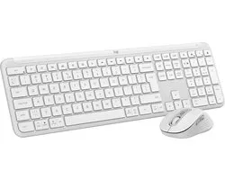 Logitech MK950 Signature Slim Combo - Clavier et souris sans fil - International américain - Qwerty - Off White