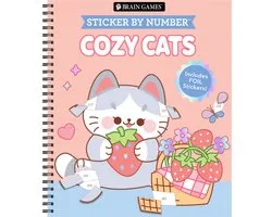 Brain Games - Sticker by Number: Cozy Cats: Includes a Foil Sticker Sheet to Complete Each Image!
