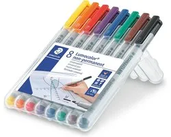 STAEDTLER Lumocolor M non-permanent pen - Box 8 kleuren