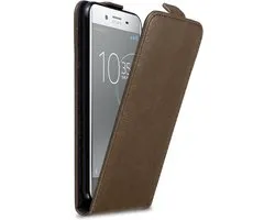 Cadorabo Hoesje geschikt voor Sony Xperia XZ PREMIUM in KOFFIE BRUIN - Beschermhoes in flip design Case Cover met magnetische sluiting