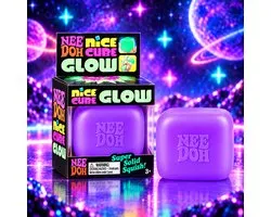 NeeDoh® Nice Cube Glow – Paars – 1 Stuk – Squishy – Fidget Speelgoed – Anti-Stress