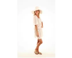 Donne del Sole - Strandtuniek Maia - Wit - Maat XXL