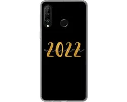 Coque Huawei P30 Lite - Nouvel An - Or - Zwart - Coque de téléphone en Siliconen