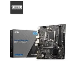 MSI PRO H610M-G - Moederbord - Socket LGA 1700 - Micro-ATX - Intel H610 chipset - DDR5