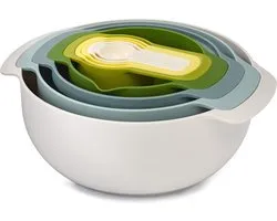 Joseph Joseph Nest 9 Plus Bowl Set - Incl. 5 tasses à mesurer - polypropylène - lot de 9 pièces - opale