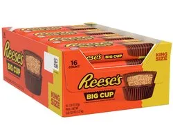 Reese’s Big Cup King Size – 2 × 79 g – Cups Chocolat & Beurre de Cacahuète – Pack Économique