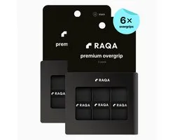 Raqa® Padel Overgrip zwart – Premium Padel Grip – 6x Padel Grips – 2-Pack Voordeelpack – Extra Plakkerig