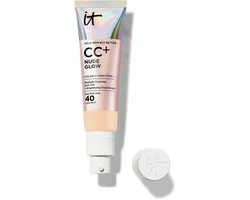 IT Cosmetics Your Skin But Better CC+ Nude Glow SPF40 Foundation - Lichte Textuur - Glow Serum met 2% Niacinamide, Hyaluronzuur, Groene thee-extract en SPF 40 - Light - 32ml