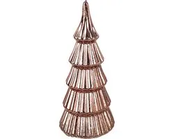 Clayre & Eef Décoration de Noël avec lumières LED Sapin de Noël Ø 9x21 cm Couleur cuivre Plastique