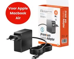 Chargeur USB-C 45W pour MacBook Air Apple - Tous les modèles à partir de 2018 - Câble + Adaptateur