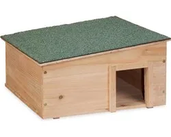 Egelhuis met bodem - 2 kamers - hout