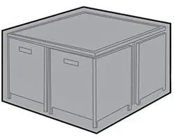 RayGar 9 Stuk 8 Zitter Rattan Cube Set Hoes Zwart