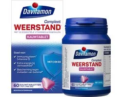Davitamon Compleet Weerstand Kauwvitamines - Multivitamine - bosvruchten - 60 tabletten