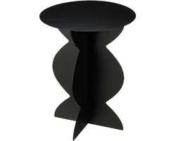 Mica Decorations Rafi Bijzettafel - H50 x Ø40 cm - IJzer - Zwart