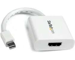 StarTech.com Mini DisplayPort naar HDMI Adapter, mDP naar HDMI Video Converter, 1080p, Mini DP of Thunderbolt 1/2 Mac/PC naar HDMI Monitor/Display, Passieve mDP 1.2 naar HDMI Dongle, Wit