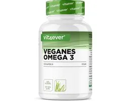 Omega 3 Vegan - 120 capsules d'huile d'algues - matière première de marque : life's™OMEGA avec DHA & EPA d'huile d'algues sous forme de triglycérides - testé en laboratoire - peu de substances nocives - dosage très élevé | Vit4ever