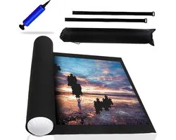 Puzzelmat Premium - 500-1000-1500 stukjes - 117x66 cm - Puzzelrol - Puzzelmat Voor Legpuzzel - Portapuzzle - Zwart