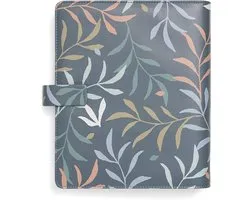Filofax Organizer - Agenda Planner - Dagelijkse Planning - Botanisch Ontwerp - A5 Formaat - Blauw