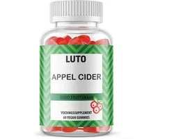 Appel Cider Vinegar gummies - Rood fruit smaak - Hoge dosering Apple cider vinegar extract - 500 mg - geen capsule, poeder of tablet - Vegan - 60 gummies - LUTO Supplements
