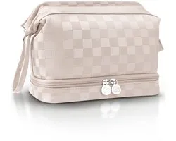 Skycases Make-up Tasje Dames – Beautycase – Toilettas – Waterdicht – Compact – Reistas Organizer – Toiletzak – Lichtroze