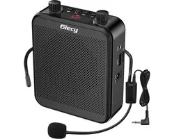 Spraakversterker - Stemversterker met Microfoon Headset - 30W - Draagbaar & Oplaadbaar - Mini Speaker - Voor Leraren, Trainers & Gidsen - Zwart
