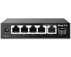 DrayTek VigorSwitch Q60x - multi-gig unmanaged switch - 5 x 2.5GbE-poorten, 1 x 10Gbps SFP+ uplink
