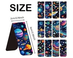 Viwado® - Set de 12 Signets magnétiques - Accessoires de lecture éducatifs sur le thème des planètes, des étoiles et de Voyage spatial - Cadeau idéal pour les amateurs de livres et les Étudiants