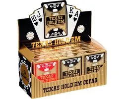Copag Texas Hold'em Gold Plastic Pokerkaarten - Jumbo Index - Display