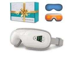 Fokelyi Oogmassageapparaat - Air Pulse Massage Met Warmte - Oogmassage Bril Opvouwbaar -Oogmasker- Bluetooth Muziek - Timer - Oogverzorging