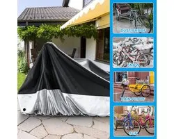 MOPHOTO Bicycle Cover Waterproof Bicycle Cover, Rain Sun, UV Fabric, Windproof, with Lock Hole for Electric Bike, Waterproof and UV Bicycle Saddle (75" L x 30" W x 44" H)