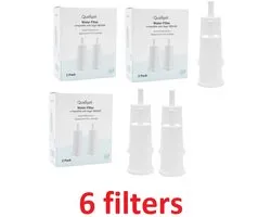 6x Qualigall waterfilter compatibel met SAGE : Bambino / Bambino Plus / Barista / Barista Impress / Barista Pro / Barista Touch / Barista Touch Impress / Dual Boiler / Duo Temp Pro / Dynamic Duo / Oracle / Oracle Touch / Precision Brewer / SES008