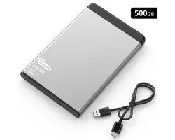Disque dur externe MrGoods 500 Go Pro – USB 3.0 – HDD 2,5 pouces – Boîtier Métal/Plastique – Noir