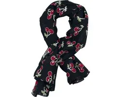 Rock Daddy Rockabella Cherrys Tuch Dames Doek - zwart/groen/rood - Standard