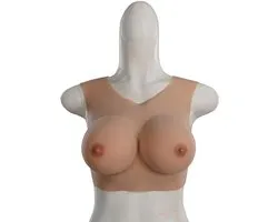 Borst ronde hals - cup C - Siliconen Borstprothesen - Wearable Borst - 100% medische hypoallergene siliconen - Kunstmatige Nep Borst - Valse Borsten - Borst - Siliconen Huid - Bodysuit - Crossdresser - Transgender - Travestiet
