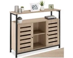 tectake - Armoire murale Warrington 100x37x82cm - brun clair industriel