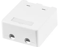 LogiLink opbouwdoos voor Keystone modules, 2-poorts, wit