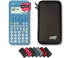 Casio fx-82NL+ avec housse de protection WYNGS Noir - Calculatrice scientifique - Pack de base