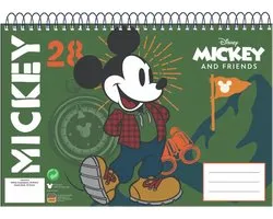 Mickey Mouse - A4 - Spiraal - schetsboek - 30 pagina's - tekenblok