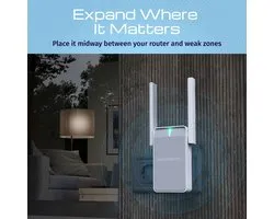 KEENETIC - Buddy 5 - (KN-3311) - AC1200 - Wi-Fi Extender - Mesh - 1 poort - 100 Mbit/s,