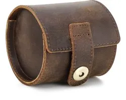 Timezone Design Watch Roll 1 Horloge - Leren Horlogerol - Lichtgewicht Horloge Etui - Reisetui voor Horloges - Cadeau Man