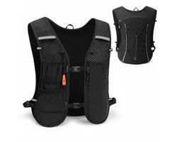 Consumerce® Hardloopvest - Running Vest met Telefoonhouder - Loopvest voor Dames en Heren - Reflecterend Trailvest - Lichtgewicht Hardloop Rugzak - Kleine Wandelrugzak - Hardlooprugzak - Trailrugzak - Trailrunning Marathon Hardlopen - Zwart