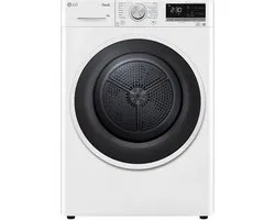 LG RH90V5AV6N, Vrijstaand, Voorlader, Warmtepomp, Wit, Knoppen, Touch, Rechts