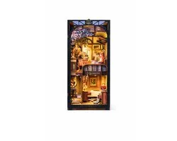 CuteBee Book Nook - Modelbouw - Houten 3D Puzzel - DIY Bouwpakket Volwassenen en Volwassenen - Boekensteun - Boekenhouder - Train Mystery Case