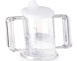 HandyCup met deksel - transparant met maatvoering