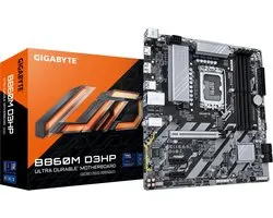 Gigabyte B860M D3HP - Moederbord - Micro-ATX - Socket LGA 1851 - Intel B860 - DDR5 - Realtek ALC897 - Ethernet 1Gbps