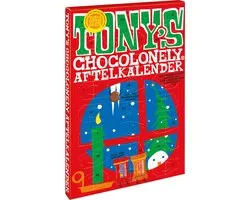 Calendrier de l'Avent Tony's Chocolonely Tiny's Chocolate 2024 - 2 saveurs différentes Tiny Tony's dans un calendrier de l'Avent de Noël - Calendrier du compte à rebours de Noël - Véritable chocolat belge Fairtrade sans esclaves