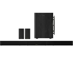 Système audio surround sans fil professionnel ULTIMEA 7.1.4 canaux avec caisson de basses sans fil de 8 pouces et 2 enceintes surround, barre de son TV Dolby Atmos, BT5.4, Skywave X60