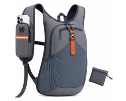 BOTC Opvouwbare Rugzak 15L - Ultralichte Hiking Backpack met Borstband & Multi Vakken- Waterafstotende Daypack voor Reizen&Outdoor - Grijs